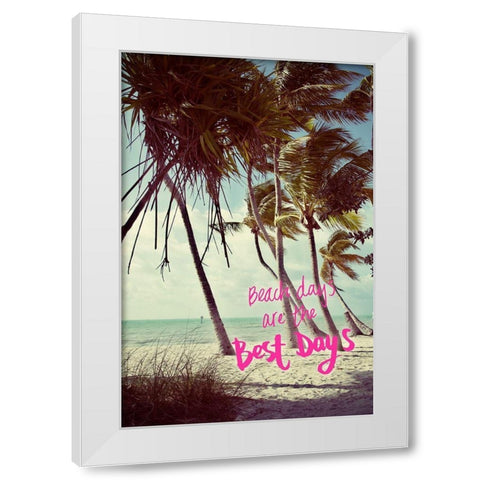 Best Beach Days White Modern Wood Framed Art Print by ODell, Debbie