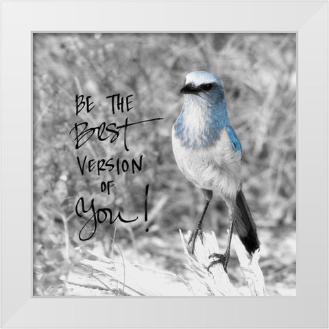 Best Version of You White Modern Wood Framed Art Print by ODell, Debbie