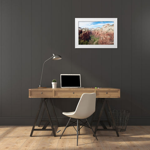 Rocky Side White Modern Wood Framed Art Print by ODell, Debbie