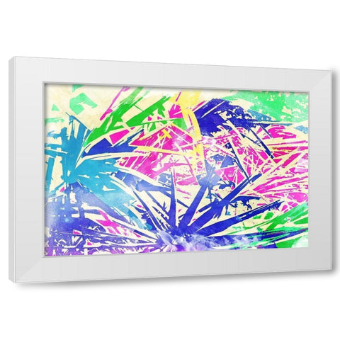 Vibrant Palms White Modern Wood Framed Art Print by Wilson, Kali