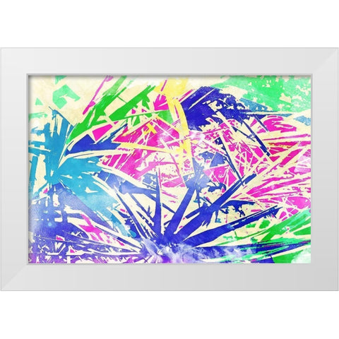 Vibrant Palms White Modern Wood Framed Art Print by Wilson, Kali
