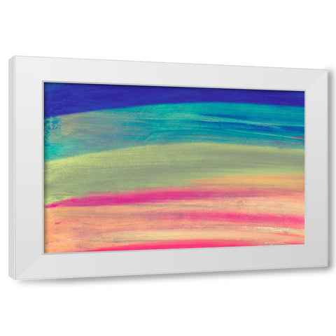 Rainbow Abstract White Modern Wood Framed Art Print by Wilson, Kali