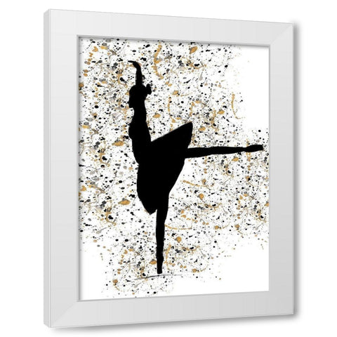 Ballerina Silhouette I White Modern Wood Framed Art Print by Wilson, Kali