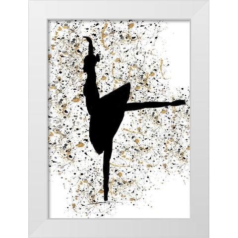 Ballerina Silhouette I White Modern Wood Framed Art Print by Wilson, Kali