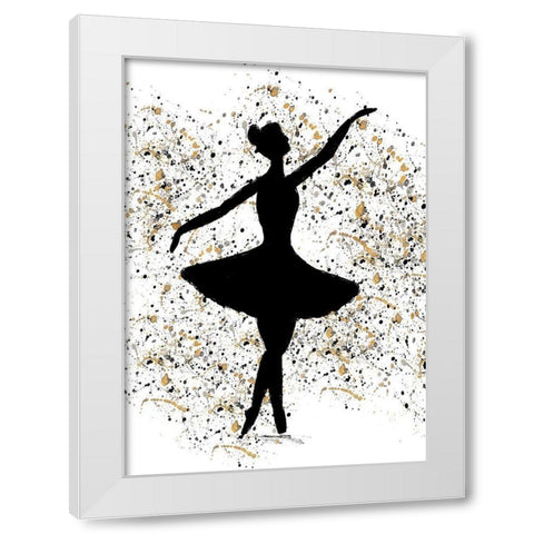 Ballerina Silhouette II White Modern Wood Framed Art Print by Wilson, Kali