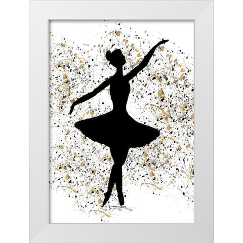 Ballerina Silhouette II White Modern Wood Framed Art Print by Wilson, Kali