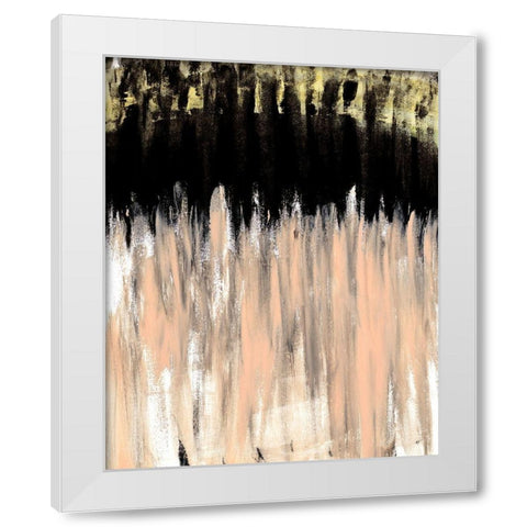 Peach Beige Ends White Modern Wood Framed Art Print by Wilson, Kali