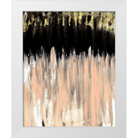 Peach Beige Ends White Modern Wood Framed Art Print by Wilson, Kali