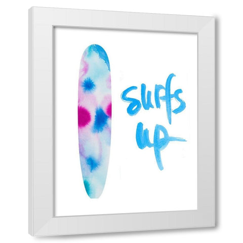 Surfs Up White Modern Wood Framed Art Print by Bryant, Susan