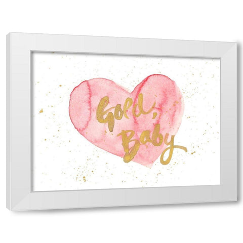 Gold Baby White Modern Wood Framed Art Print by Bryant, Susan