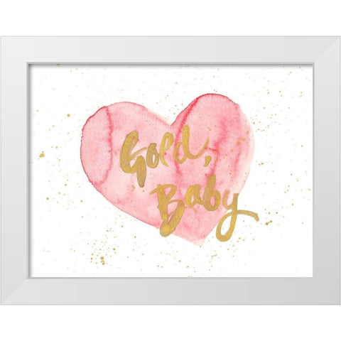 Gold Baby White Modern Wood Framed Art Print by Bryant, Susan