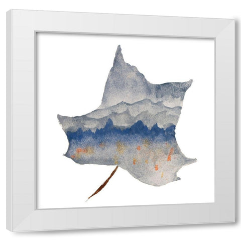 Mountains in the Leaf White Modern Wood Framed Art Print by Bryant, Susan