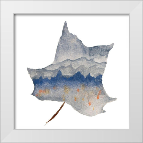 Mountains in the Leaf White Modern Wood Framed Art Print by Bryant, Susan