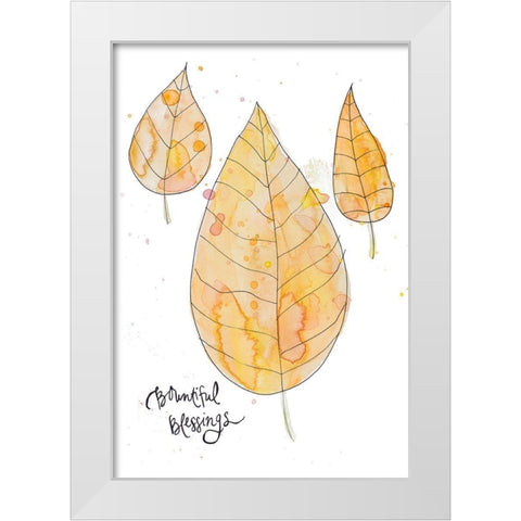 Bountiful Blessings White Modern Wood Framed Art Print by Bryant, Susan