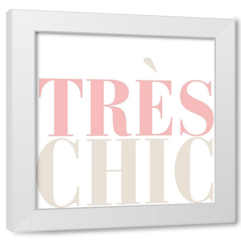 Tres Chic White Modern Wood Framed Art Print by SD Graphics Studio