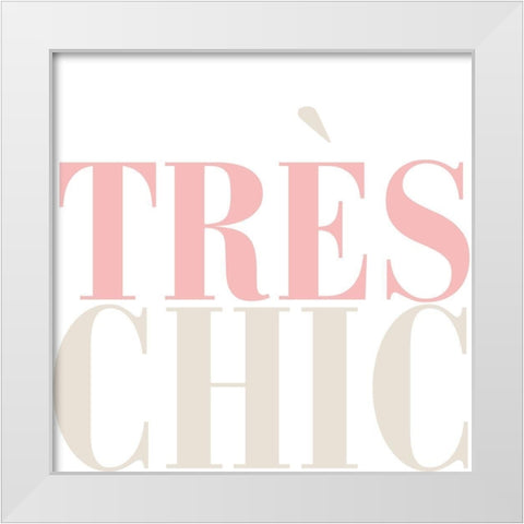 Tres Chic White Modern Wood Framed Art Print by SD Graphics Studio