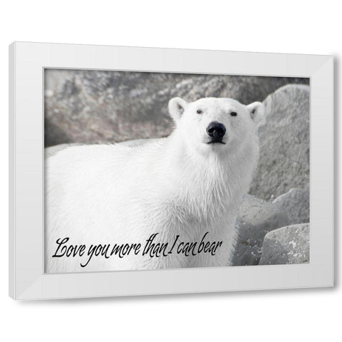 More than I can Bear White Modern Wood Framed Art Print by Mansfield, Kathy