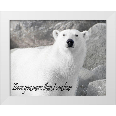 More than I can Bear White Modern Wood Framed Art Print by Mansfield, Kathy