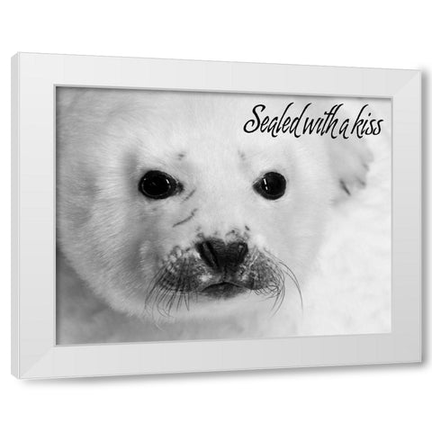Sealed with a Kiss White Modern Wood Framed Art Print by Mansfield, Kathy