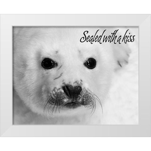 Sealed with a Kiss White Modern Wood Framed Art Print by Mansfield, Kathy