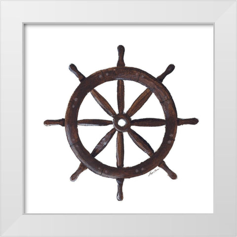 To the Sea II White Modern Wood Framed Art Print by Edwins, Hugo