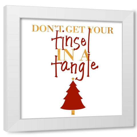 Tinsel in a Tangle White Modern Wood Framed Art Print by SD Graphics Studio