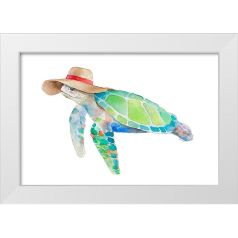 Day at the Beach II White Modern Wood Framed Art Print by Loreth, Lanie