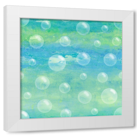 Bubble Pattern White Modern Wood Framed Art Print by Loreth, Lanie