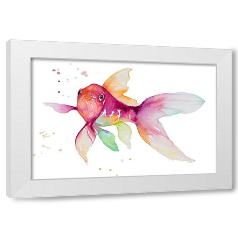 Aquarium Life I White Modern Wood Framed Art Print by Loreth, Lanie