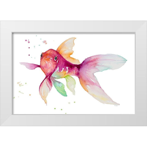 Aquarium Life I White Modern Wood Framed Art Print by Loreth, Lanie