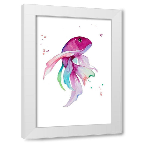 Fin-Tastic I White Modern Wood Framed Art Print by Loreth, Lanie