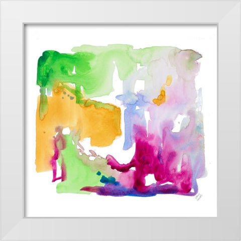 Summer Abstract I White Modern Wood Framed Art Print by Loreth, Lanie