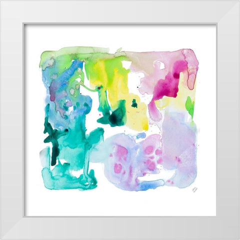 Summer Abstract III White Modern Wood Framed Art Print by Loreth, Lanie