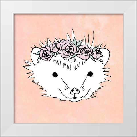 Zoo Sketch II White Modern Wood Framed Art Print by SD Graphics Studio
