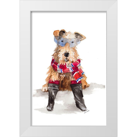 Stylish Airedale Terrier White Modern Wood Framed Art Print by Loreth, Lanie