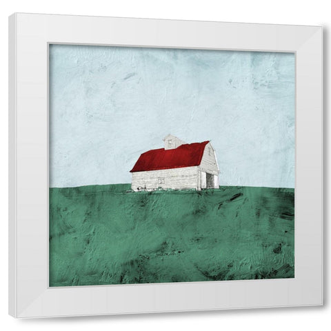 Mint Fields White Modern Wood Framed Art Print by Mabat, Ynon