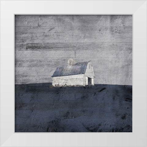 Gray Barn White Modern Wood Framed Art Print by Mabat, Ynon