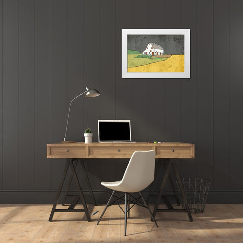 White Barn White Modern Wood Framed Art Print by Mabat, Ynon