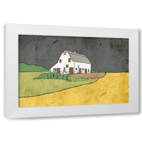 White Barn White Modern Wood Framed Art Print by Mabat, Ynon