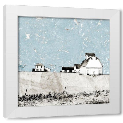 Blue Sky Barn White Modern Wood Framed Art Print by Mabat, Ynon