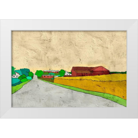 Morning Trips White Modern Wood Framed Art Print by Mabat, Ynon