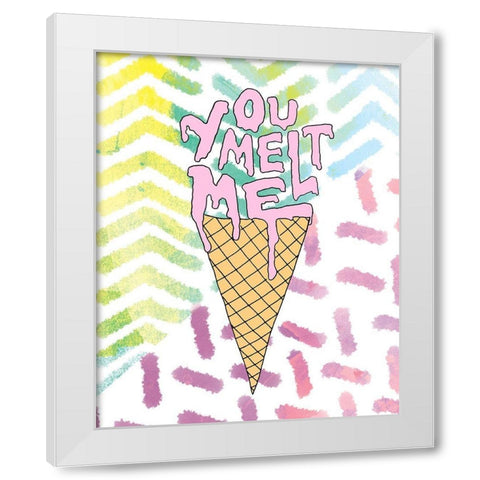 You Melt Me White Modern Wood Framed Art Print by SD Graphics Studio