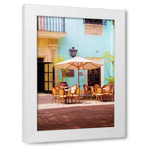 Spanish Cafe White Modern Wood Framed Art Print by Navas, Emily