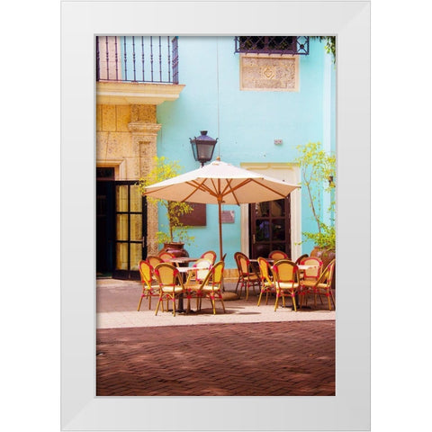 Spanish Cafe White Modern Wood Framed Art Print by Navas, Emily