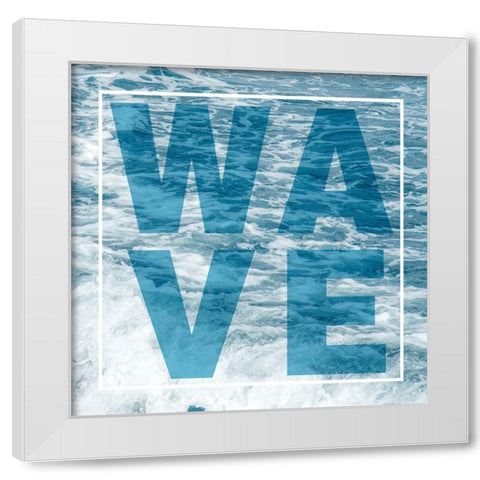 WAVE White Modern Wood Framed Art Print by Navas, Emily