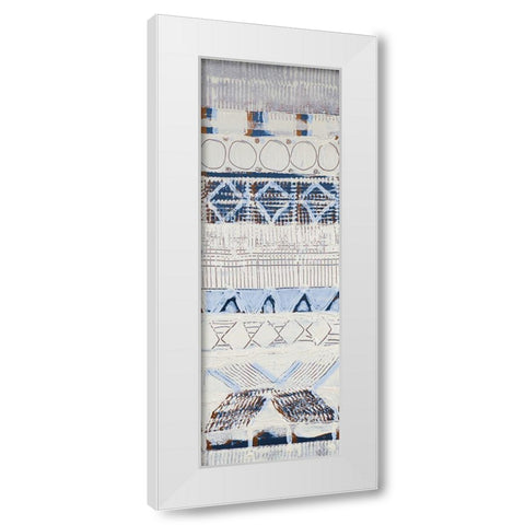 Blue Sweater Weather Panel II White Modern Wood Framed Art Print by Loreth, Lanie