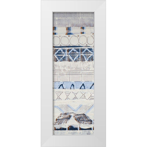 Blue Sweater Weather Panel II White Modern Wood Framed Art Print by Loreth, Lanie