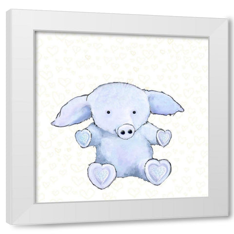 Every Hearts a Hug I White Modern Wood Framed Art Print by Diannart