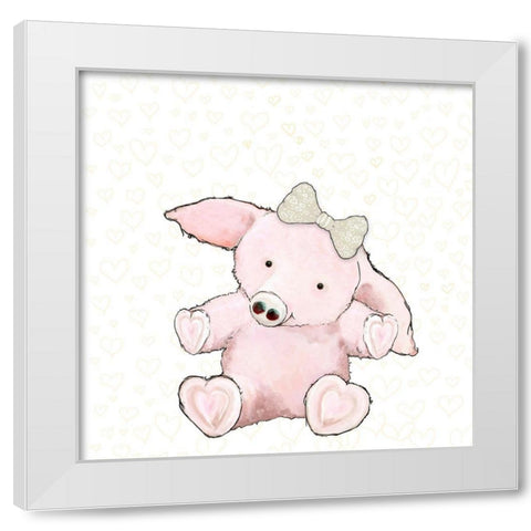 Every Hearts a Hug II White Modern Wood Framed Art Print by Diannart