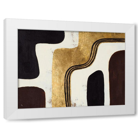 Retro Africa White Modern Wood Framed Art Print by Pinto, Patricia